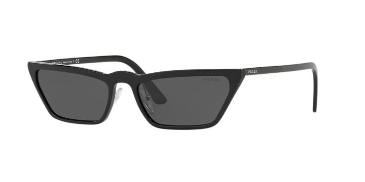 Prada Pr 19us 58 Black Cat-eye Sunglasses