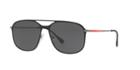 Prada Linea Rossa Ps 53ts 56 Black Wrap Sunglasses
