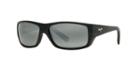 Maui Jim Wassup Black Rectangle Sunglasses, Polarized