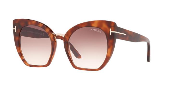 Tom Ford Samantha 55 Tortoise Cat-eye Sunglasses - Ft0553