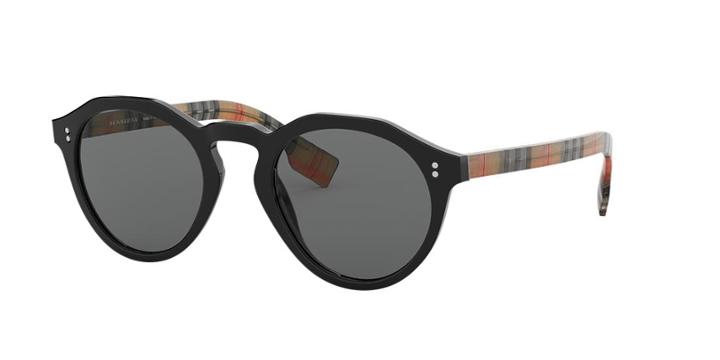 Burberry 48 Black Wrap Sunglasses - Be4280