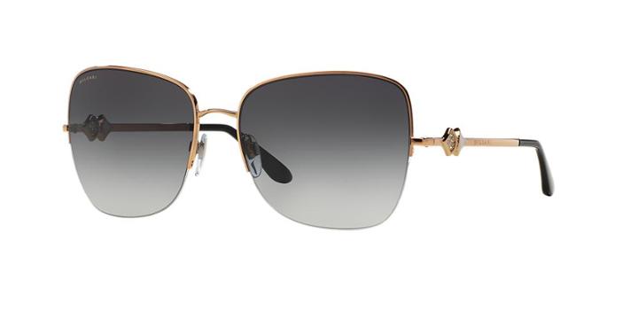 Bvlgari Rose Gold Square Sunglasses - Bv6077b