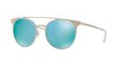 Michael Kors 52 Grayton Silver Round Sunglasses - Mk1030