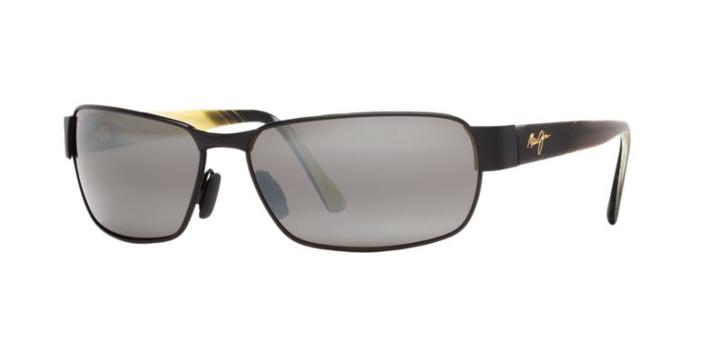 Maui Jim Black Coral Black Matte Rectangle Sunglasses, Polarized