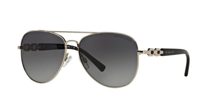 Michael Kors Mk1003 58 Fiji Silver Aviator Sunglasses