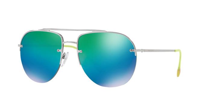 Prada Linea Rossa Ps 53ss 59 Gunmetal Pilot Sunglasses