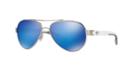 Costa Del Mar Loreto Silver Aviator Sunglasses