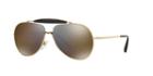 Prada Pr 56ss 59 Gold Aviator Sunglasses