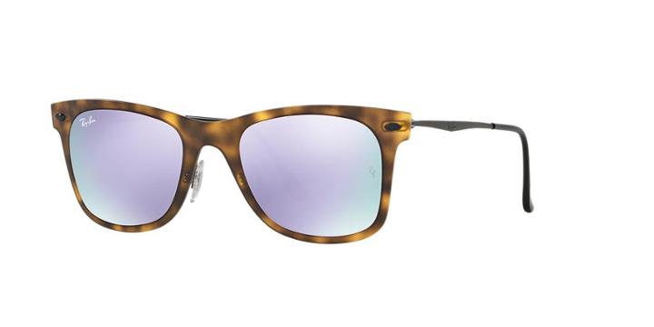 Ray-ban Light Ray Tortoise Matte Square Sunglasses - Rb4210