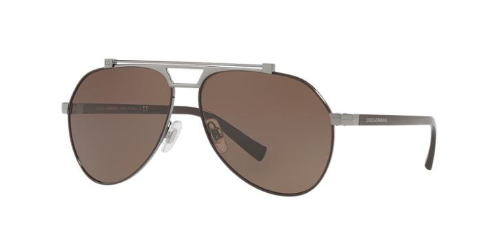 Dolce &amp; Gabbana 61 Brown Aviator Sunglasses - Dg2189
