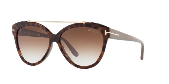 Tom Ford Livia Yellow Square Sunglasses - Ft0518