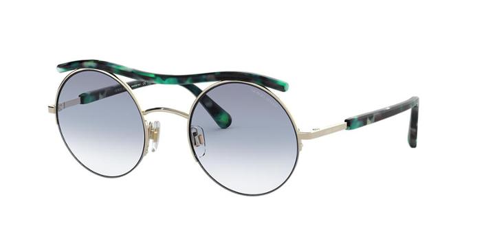 Giorgio Armani 49 Gold Round Sunglasses - Ar6082
