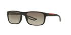 Prada Linea Rossa Black Rectangle Sunglasses - Ps 03rs