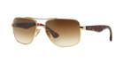 Ray-ban Gold Square Sunglasses - Rb3483