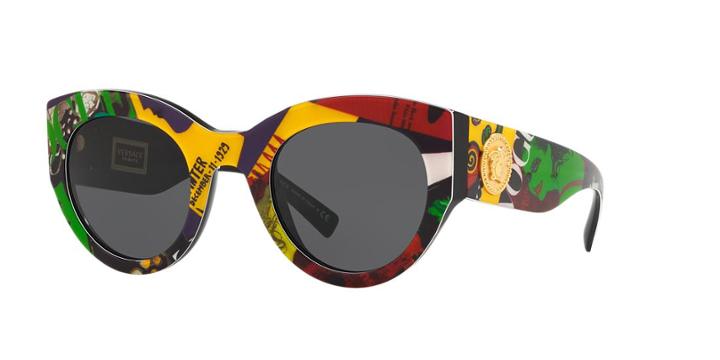 Versace 51 Black Wrap Sunglasses - Ve4353