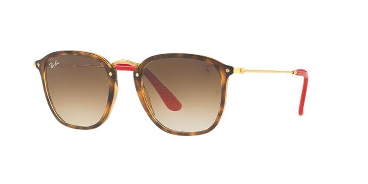 Ray-ban Rb2448nm Scuderia Ferrari Tortoise Square Sunglasses