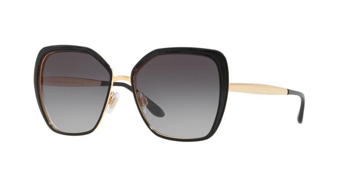 Dolce &amp; Gabbana 56 Black Matte Square Sunglasses - Dg2197