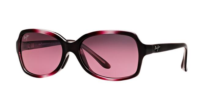 Maui Jim Cloud Break Burgundy Rectangle Sunglasses
