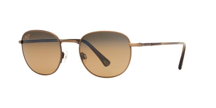 Maui Jim Hana Hou Gold Round Sunglasses, Polarized