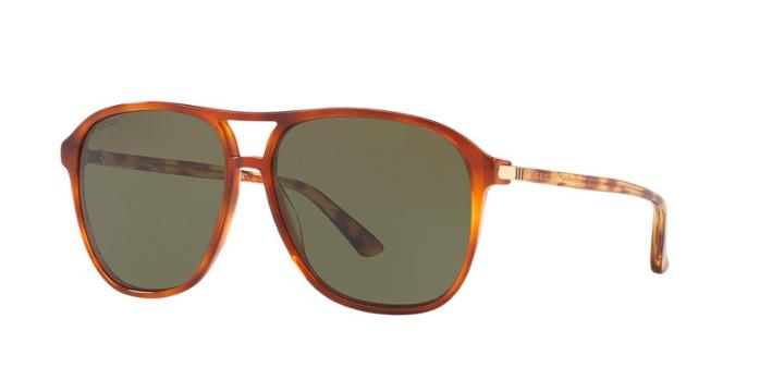 Gucci Gg0016s Tortoise Rectangle Sunglasses