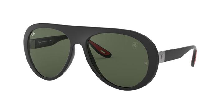 Ray-ban Rb4310m 59 Black Matte Wrap Sunglasses