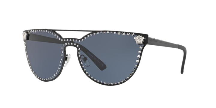 Versace 45 Black Matte Cat-eye Sunglasses - Ve2177