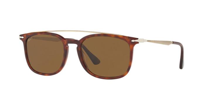 Persol 54 Tortoise Rectangle Sunglasses - Po3173s