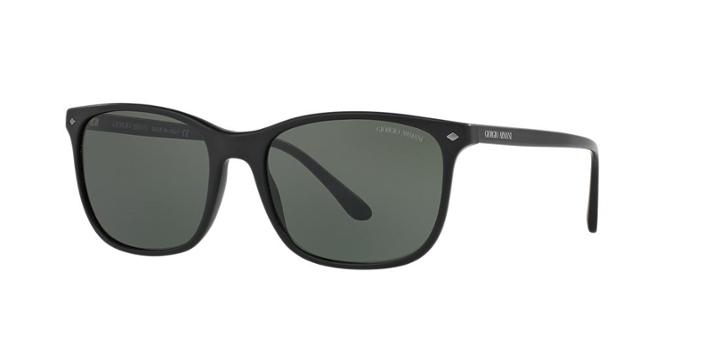 Giorgio Armani 56 Black Matte Square Sunglasses - Ar8089