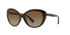 Prada Pr 16ss 57 Brown Cat-eye Sunglasses