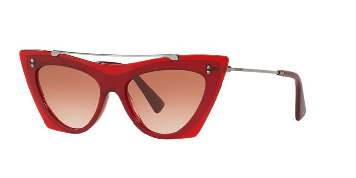 Valentino Va4041 53 Red Cat-eye Sunglasses