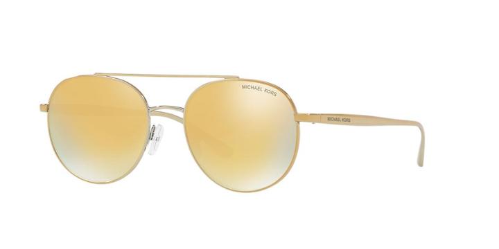 Michael Kors 53 Lon Gold Aviator Sunglasses - Mk1021
