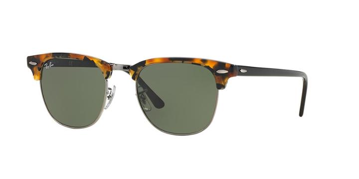 Ray-ban 49 Clubmaster Multicolor Square Sunglasses - Rb3016