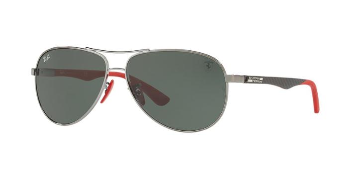 Ray-ban Rb8313m Scuderia Ferrari Gunmetal Pilot Sunglasses