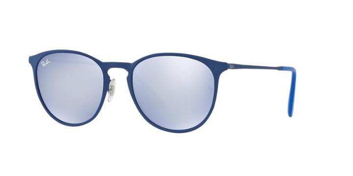 Ray-ban Erika Metal Blue Round Sunglasses - Rb3539