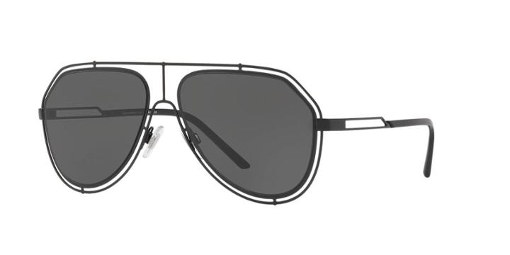 Dolce &amp; Gabbana Black Pilot Sunglasses - Dg2176