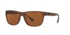 Emporio Armani 57 Clear Square Sunglasses - Ea4081