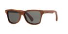 Shwood Canby Wood Original 54 Brown Square Sunglasses