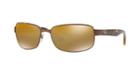 Ray-ban Rb3566ch 65 Brown Rectangle Sunglasses
