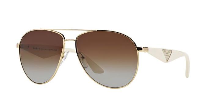 Prada Gold Aviator Sunglasses - Pr 53qs