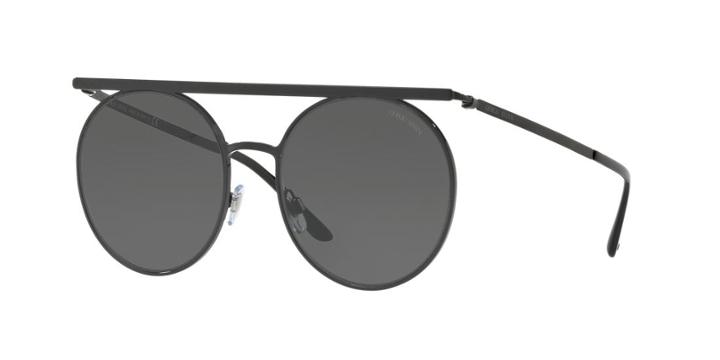Giorgio Armani 56 Black Round Sunglasses - Ar6069