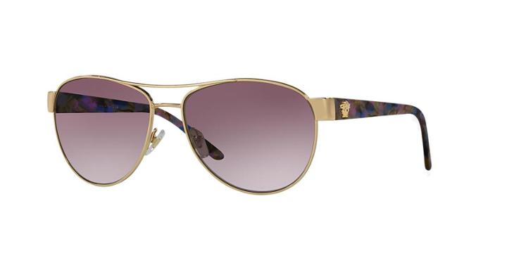 Versace Gold Aviator Sunglasses - Ve2145