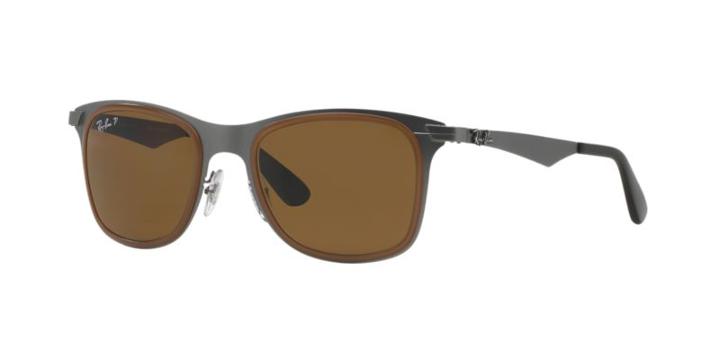 Ray-ban Rb3521m 50 Gunmetal Matte Square Sunglasses