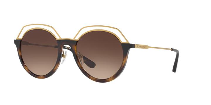 Tory Burch 51 Tortoise Square Sunglasses - Ty9052