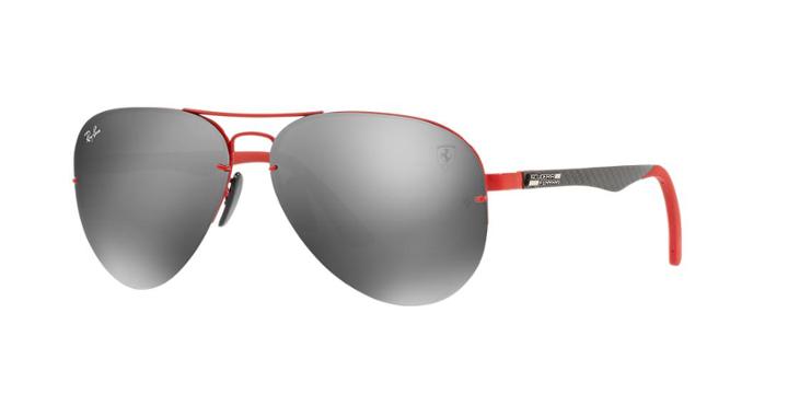 Ray-ban Rb3460m Scuderia Ferrari Red Wrap Sunglasses