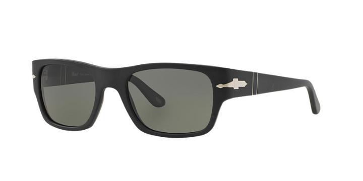 Persol Black Square Sunglasses, Polarized - Po3021s