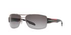 Prada Linea Rossa Gunmetal Wrap Sunglasses, Polarized - Ps 53ns