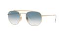 Ray-ban 54 Gold Square Sunglasses - Rb3648
