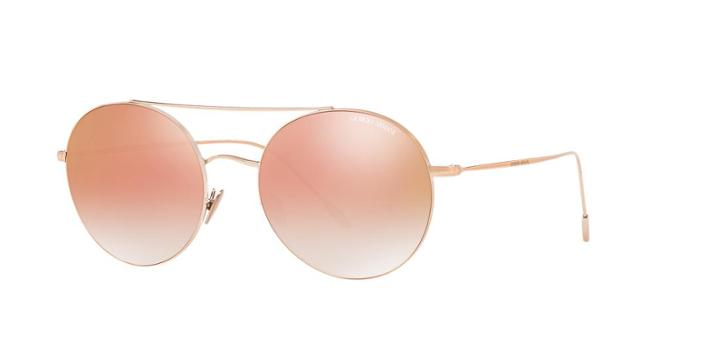 Giorgio Armani 54 Bronze Round Sunglasses - Ar6050