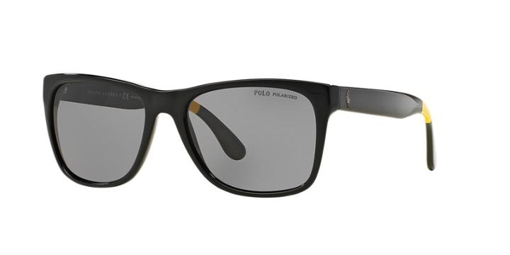 Polo Ralph Lauren Black Rectangle Sunglasses - Ph4106