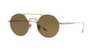 Giorgio Armani 48 Gold Round Sunglasses - Ar6072